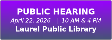 purple button with white text announcing meeting time and date